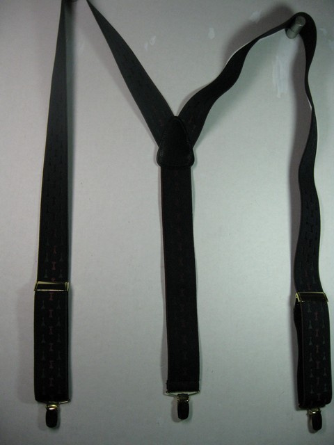 CHESS PIECES- BURGANDY ROOKS, HUNTER GREEN PAWNS ON NAVY BLUE BACKGROUND WITH BURGANDY EDGES. "Y" STYLE 1 1/3" X 48" DELUXE SUSPENDERS-Cotton/Polyester Hand Washable-Hang to Dry Material.WITH GOLD GRIPS AND ADUSTERS    YD-CHS76B48#150g